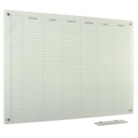Whiteboard Glas Solid 1-week ma-za 90x120 cm