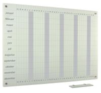 Whiteboard Glas Solid Jaarplanner ma-zo 100x180 cm