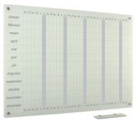 Whiteboard Glas Solid Jaarplanner ma-za 100x200 cm