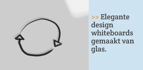 Elegante design whiteboards gemaakt van glas.